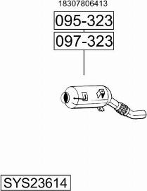 Bosal SYS23614 - Система випуску ОГ autocars.com.ua