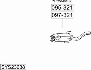 Bosal SYS23638 - Система випуску ОГ autocars.com.ua