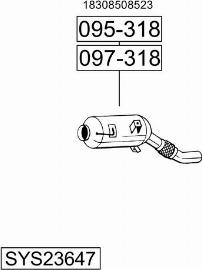 Bosal SYS23647 - Система випуску ОГ autocars.com.ua