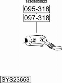 Bosal SYS23653 - Система выпуска ОГ avtokuzovplus.com.ua