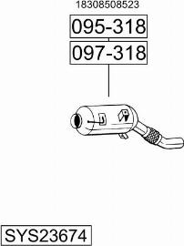 Bosal SYS23674 - Система випуску ОГ autocars.com.ua