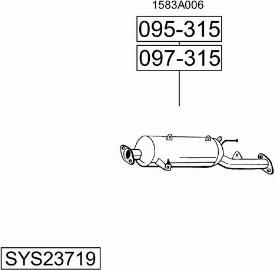 Bosal SYS23719 - Система випуску ОГ autocars.com.ua