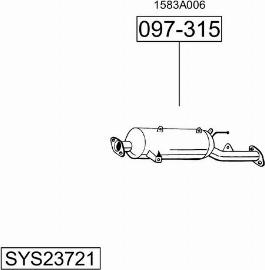 Bosal SYS23721 - Система випуску ОГ autocars.com.ua