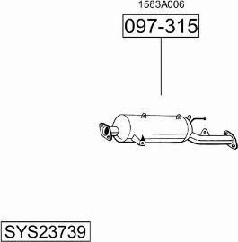 Bosal SYS23739 - Система випуску ОГ autocars.com.ua