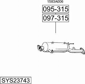 Bosal SYS23743 - Система випуску ОГ autocars.com.ua