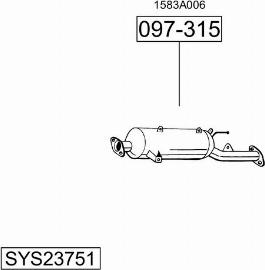 Bosal SYS23751 - Система випуску ОГ autocars.com.ua