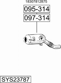 Bosal SYS23787 - Система випуску ОГ autocars.com.ua