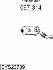 Bosal SYS23789 - Система випуску ОГ autocars.com.ua