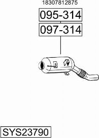 Bosal SYS23790 - Система випуску ОГ autocars.com.ua