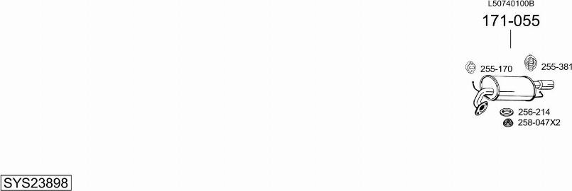 Bosal SYS23898 - Система випуску ОГ autocars.com.ua