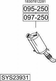 Bosal SYS23931 - Система випуску ОГ autocars.com.ua