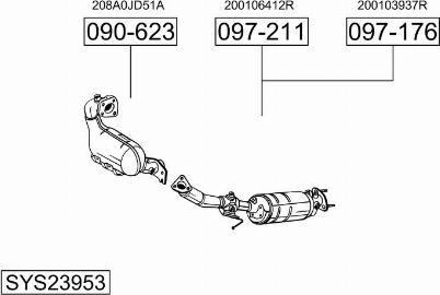 Bosal SYS23953 - Система випуску ОГ autocars.com.ua