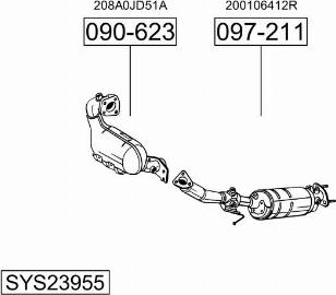 Bosal SYS23955 - Система випуску ОГ autocars.com.ua