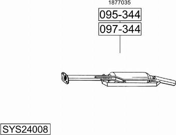 Bosal SYS24008 - Система випуску ОГ autocars.com.ua