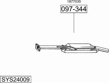 Bosal SYS24009 - Система випуску ОГ autocars.com.ua