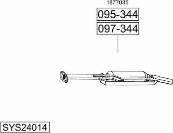 Bosal SYS24014 - Система выпуска ОГ avtokuzovplus.com.ua