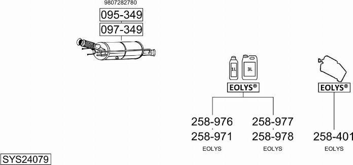 Bosal SYS24079 - Система випуску ОГ autocars.com.ua