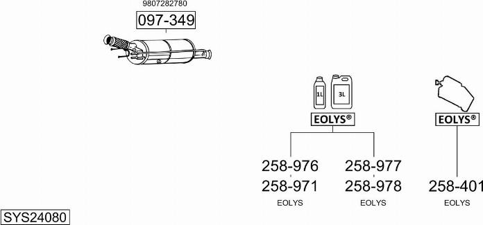 Bosal SYS24080 - Система випуску ОГ autocars.com.ua