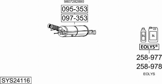 Bosal SYS24116 - Система выпуска ОГ avtokuzovplus.com.ua