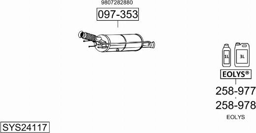 Bosal SYS24117 - Система выпуска ОГ avtokuzovplus.com.ua