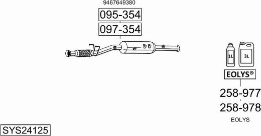 Bosal SYS24125 - Система випуску ОГ autocars.com.ua
