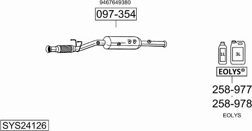 Bosal SYS24126 - Система випуску ОГ autocars.com.ua