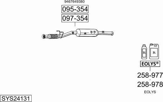 Bosal SYS24131 - Система випуску ОГ autocars.com.ua
