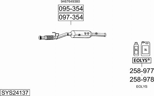 Bosal SYS24137 - Система випуску ОГ autocars.com.ua