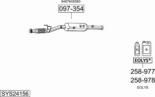 Bosal SYS24156 - Система випуску ОГ autocars.com.ua