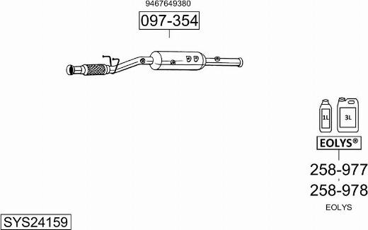 Bosal SYS24159 - Система випуску ОГ autocars.com.ua