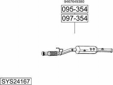 Bosal SYS24167 - Система випуску ОГ autocars.com.ua