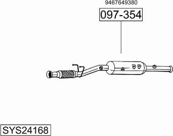 Bosal SYS24168 - Система випуску ОГ autocars.com.ua