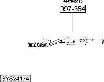 Bosal SYS24174 - Система випуску ОГ autocars.com.ua