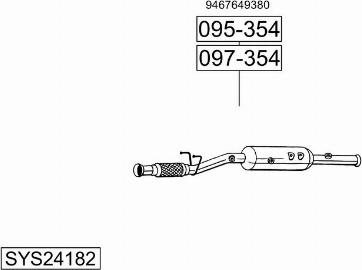 Bosal SYS24182 - Система випуску ОГ autocars.com.ua