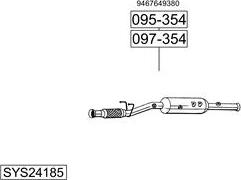 Bosal SYS24185 - Система випуску ОГ autocars.com.ua