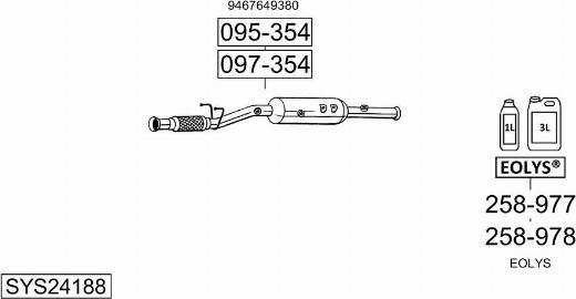 Bosal SYS24188 - Система випуску ОГ autocars.com.ua