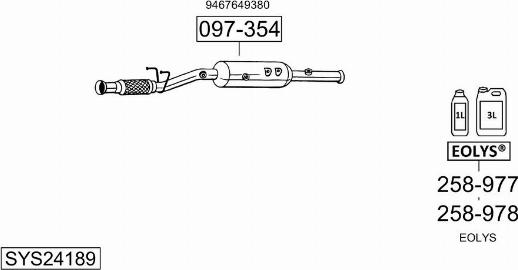 Bosal SYS24189 - Система випуску ОГ autocars.com.ua