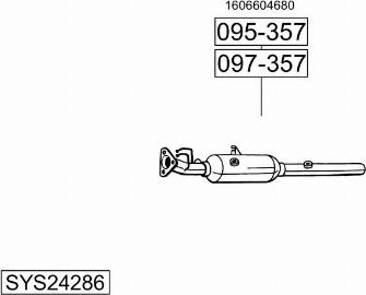 Bosal SYS24286 - Система випуску ОГ autocars.com.ua