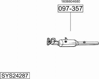 Bosal SYS24287 - Система випуску ОГ autocars.com.ua