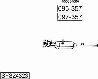 Bosal SYS24323 - Система випуску ОГ autocars.com.ua