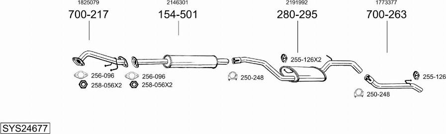 Bosal SYS24677 - Система выпуска ОГ avtokuzovplus.com.ua