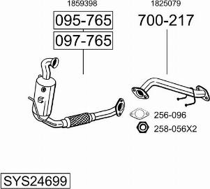 Bosal SYS24699 - Система выпуска ОГ avtokuzovplus.com.ua