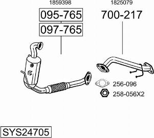 Bosal SYS24705 - Система випуску ОГ autocars.com.ua