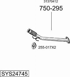 Bosal SYS24745 - Система выпуска ОГ avtokuzovplus.com.ua