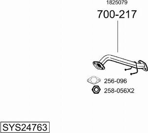 Bosal SYS24763 - Система выпуска ОГ avtokuzovplus.com.ua