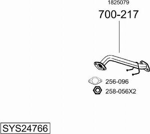 Bosal SYS24766 - Система выпуска ОГ avtokuzovplus.com.ua