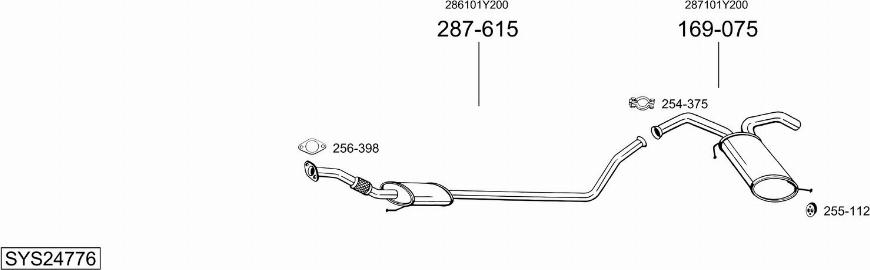 Bosal SYS24776 - Система випуску ОГ autocars.com.ua