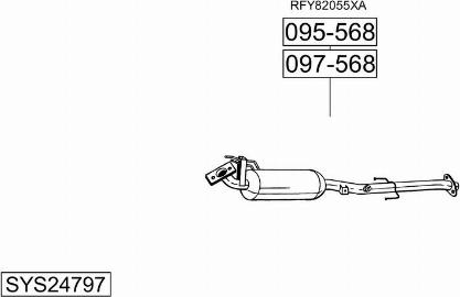 Bosal SYS24797 - Система випуску ОГ autocars.com.ua