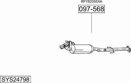 Bosal SYS24798 - Система випуску ОГ autocars.com.ua