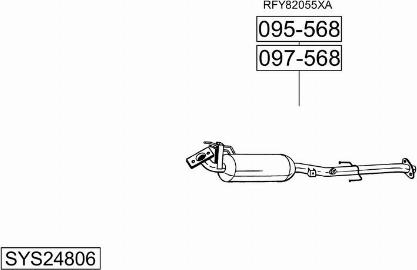 Bosal SYS24806 - Система випуску ОГ autocars.com.ua